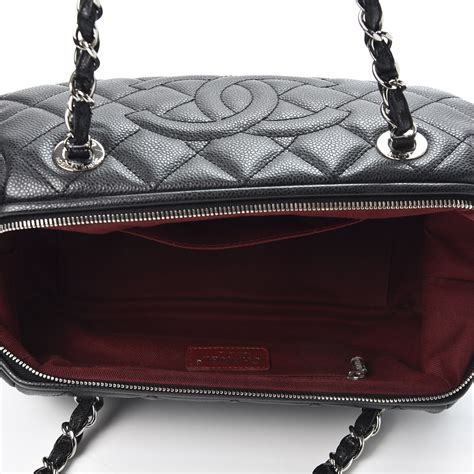 chanel caviar cc shoulder bag black|CHANEL Caviar Quilted Timeless CC Shoulder Bag Black.